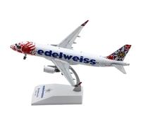 Modelo de avión Avión Coleccionable De Aleación 1:200 para Edelweiss Air Airbus A320, Avión Fundido A Presión, Modelo Jet HB-JLT con Soporte