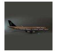 Modelo De Avión B747 Arabia Saudita 47 Cm Resina Fundida A Presión Escala 1:150 Decoración del Hogar Recuerdo Aficionados Militares(with Light)