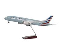 Modelo De Avión B787-9 US Airlines A Escala 1:130. Tren Aterrizaje Desmontable, Aspas Motor Giratorias, Soporte Exhibición, Decoración Escritorio Coleccionable For Entusiastas La Aviación(Upgrade)