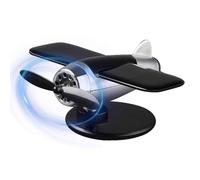 Modelo de avión con energía solar, modelo de avión giratorio, decoración para salpicadero de coche, para mujeres, hombres y padres