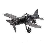 Modelo de avión de hierro, adorno de estatua de avión de metal, avión creativo minimalista moderno, biplano de hierro, estatua hecha a mano para decoración de escritorio, accesorios de fotos(#2)