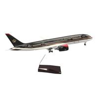 modelo de avión de pasajeros Modelo de avión de aviación a escala 1/130, modelo de avión Royal Jordan B787, modelo de Metal fundido a presión de 47cm for decoración de colección de modelos modelo en m