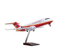 Modelo de avión de pasajeros Réplica de avión de Metal Fundido a presión de 47 cm con Ruedas y Luces, Modelo de avión de aviación Civil. Modelo en Miniatura(Withlight)