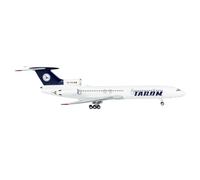 Modelo de avión de pasajeros Réplica de avión de Metal Fundido a presión for el Modelo de avión de pasajeros rumano TU-154B, Modelo de avión de aleación, Juguete a Escala 1/400. Modelo en Miniatura