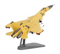 Modelo de avión Escala 1/100 para El J-15 del Ejército De La Marina De China, Similar Al Modelo De Avión Ruso Su 33 Fighting Falcon, Coleccionable(Yellow)