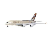 Modelo de avión Escala 1/130 para Avión Etihad Diecast Modelo A380 Avión 43cm Modelo De La Fuerza Aérea con Luces LED