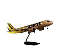 Modelo de avión Escala 1/80 para Modelo De Aviación A320NEO Spirit, Avión Ligero con Ruedas, Tren De Aterrizaje, Modelo De Avión De Resina Fundida A Presión(with Light)