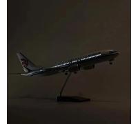 Modelo de avión Escala 1:85 para Modelo De Resina De Avión Air China B737 MAX con Luces Y Ruedas, Pantalla De Modelo Estático Fundido A Presión(with Light)