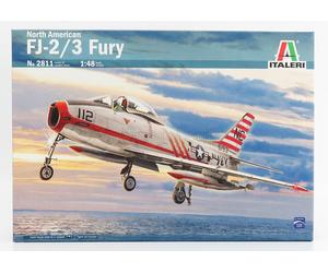 MODELO DE AVIÓN ESTÁTICO ITALERI FURY FJ-2/3 MILITAR 1960 MODELISMO ESCALA 1/48