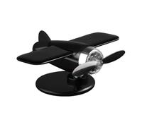 Modelo de avión genérico con energía solar | Modelo de avión giratorio para salpicadero de coche | Figura de mesa para oficina o casa, estante interior