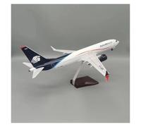 Modelo De Avión Resina B737 México Escala 1:85 47 Cm con Tren Aterrizaje Y Base para Colección Aficionados Militares(with Light)