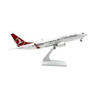 Modelo De Avión Resina En Miniatura B737 Turco 30 Cm A Escala 1/240 con Ruedas Y Tren Aterrizaje Aficionados Militares