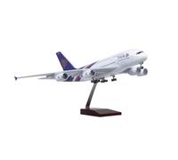 Modelo de avión Resina fundida a presión A380 46cm Ideal como Adorno Coleccionable o Recuerdo Juego de Pasatiempos en Miniatura(Non-Illuminated)