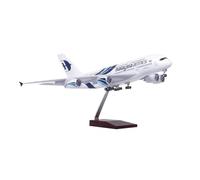 Modelo de avión Resina fundida a presión Ligero A380 Escala 1:160 47cm decoración estática Escritorio Juego de Pasatiempos en Miniatura(Without Light)