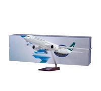 Modelo de avión Resina metálica A350 47 cm a Escala 1/142 con Luces y neumáticos Ideal como Recuerdo colección Juego de Pasatiempos en Miniatura(Without Lights)