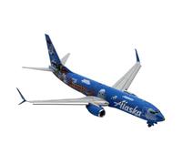 Modelo de avión Serie Exhibición De Colección Aleación 1:200 para Alaska Airlines Boeing B737-800 Modelo Avión Fundido Presión N537AS Flaps Down