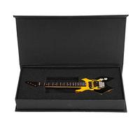 Modelo de bajo en Miniatura 1/6, Accesorio para casa de muñecas, Adorno Decorativo Realista de bajo eléctrico con Soporte para casa de muñecas a Escala 1:6, Juguete de Instrumento