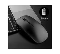 (Modelo de batería negro) Ratón inalámbrico, ratón óptico ergonómico, ratón de computadora para computadora
