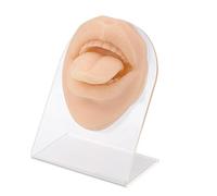 Modelo de boca artificial de silicona humana: boca suave for práctica de punción y sutura, acupuntura y clases de ciencias.
