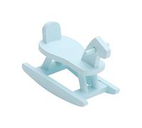 Modelo de caballo balancín en miniatura para decoración de casa de muñecas, adorno de madera natural, accesorio de fotos para coleccionistas, crea un ambiente realista
