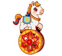 Modelo de caballo,Decoración Animal para montar | Kit de Puzzle de Construcción para Adultos | para Juego Interactivo Pasatiempo Hombres Adolescentes Niños Casa Cumpleaños Regalo