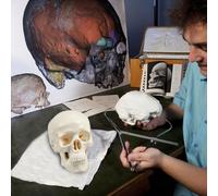 Modelo de Calavera, Pantalla Realista de Cabeza de Esqueleto, Herramienta de anatomía portátil de tamaño Medio, representación, Modelo de Hueso Educativo para Uso médico, Aula, Halloween