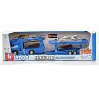 MODELO DE CAMIÓN BISARCA ESTÁTICO BURAGO VOLVO FH16 750 XXL + COCHE PORSCHE 1/43