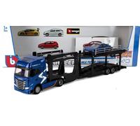 Bburago - Camión con Coche Camión Realista con Coche a Escala 1:43 (Elección aleatoria Entre los Modelos Disponibles), Licencia Oficial, Edad Recomendada 3+ años