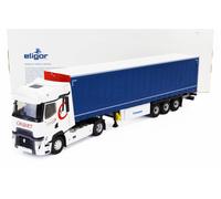 MODELO DE CAMIÓN ESTÁTICO ELIGOR RENAULT T520 CAMIÓN TELÓN CHANET TRANSPORTES