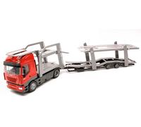 Iveco Stralis Bisarca Camión Rojo 1:43 Modelo NEW RAY
