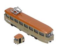 Modelo de Carro de Aleación de Juguete de Autobús para Niños Tira hacia Atrás El Regalo del Coche con Luz y Sonido para un Juego Divertido (Green)