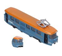 Modelo de Carro de Aleación de Juguete de Autobús para Niños Tira hacia Atrás El Regalo del Coche con Luz y Sonido para un Juego Divertido (Blue)