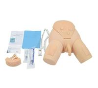 Modelo de cateterismo urinario, simulador de práctica de enfermería con maniquí masculino y femenino intercambiable, para formación médica en enfermería.