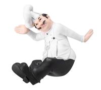 Modelo de chef europeo, mini figura de resina, para bar y restaurante.