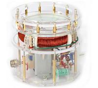 Modelo de ciclotrón electromagnético, máquina magnética giratoria de bobina pequeña, construcción acrílica para estudio y exhibición de principios de laboratorio, herramienta educativa