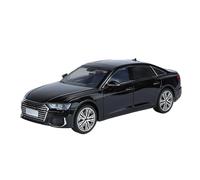 Modelo de coche 1/18 para Audi A6L modelo de metal de aleación fundida a presión con puertas extraíbles en miniatura que no incluyen baterías (Blackone)