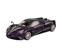 Modelo de coche 1:18 para Pagani para Huayra para Dinastia, aleación de carreras, modelo de coche de carreras de metal, simulación deportiva, sonido y luz, batería no incluida (morado)