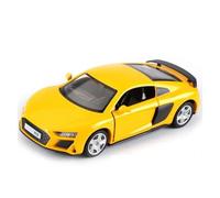 Modelo de coche 1:36 para Audi R8 de aleación fundida a presión, puertas que se pueden abrir no incluyen baterías (amarillo)
