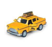 Modelo de coche 1:36, simulación retro, taxi, clásicos, aleación, coches, vehículos troquelados, modelo de metal, decoración de coche (pilas no incluidas)