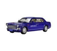 Modelo De Coche A Escala 1:18 para FAW Hongqi CA7600 Entrevista De Noticias Modelo De Coche De Aleación con Adornos De Paisaje Azul Miniatura De Colección