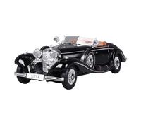 Modelo De Coche A Escala 1 18 para Mercedes-Benz 500K Aleación Simulación Modelo De Coche Colección Adornos Blanco Y Negro Miniatura De Colección(Black)