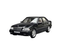 Modelo De Coche A Escala 1 18 para Mercedes-Benz C-Tour C36 W202 1993 Aleación Modelo De Coche De Simulación Completamente Abierto Negro Dorado Miniatura De Colección(Black)