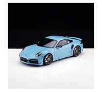 Modelo De Coche A Escala 1:18 Porsche 911 992 Turbo S Coupé 2021 Modelo De Coche Garaje Escena Adorno Exhibición Colección Hobby Miniatura De Colección(Light Blue)