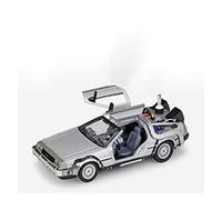 Modelo De Coche A Escala 1 24 para DMC-12 Delorean Volver Al Futuro Máquina del Tiempo Diecast Aleación Modelo Coche Regalo Miniatura De Colección(B)