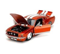 Modelo De Coche A Escala 1:24 Shelby GT500 1967 - Vehículo De Juguete De Aleación Fundida A Presión Modelo Coche para Escritorio Decoración Roja Miniatura De Colección