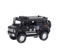 Modelo De Coche A Escala 1/28 para Unimog RV Modelo Todoterreno Policía Coche Simulación Aleación U5000 Adornos Juguete Militar Miniatura De Colección(Black 2)