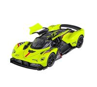 Modelo De Coche A Escala 1:32 Aston Martin Valkyrie F1 Super Sports Car Modelo De Aleación Juguete A Pequeña Escala con Puerta Abierta Miniatura De Colección(Yellow)