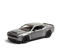 Modelo De Coche A Escala 1 36 para Dodge Challenger SRT Coche Deportivo Aleación Fundición Presión Modelo Coche Juguete con Retroceso Regalo Miniatura De Colección(Gray)