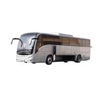 Modelo De Coche A Escala 1:42 para El Autobús Lanzadera del Aeropuerto Yutong AB14E Juguetes Coches Modelos Clásicos Exhibición Plateado Miniatura De Colección