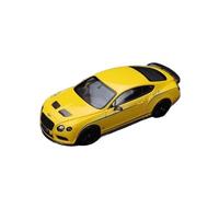 Modelo De Coche A Escala 1:43 Bentley GT3 Street Car Modelo Carreras Aleación Coleccionable Adornos Estáticos Pasatiempo para Adultos Recuerdo Miniatura De Colección(Yellow)